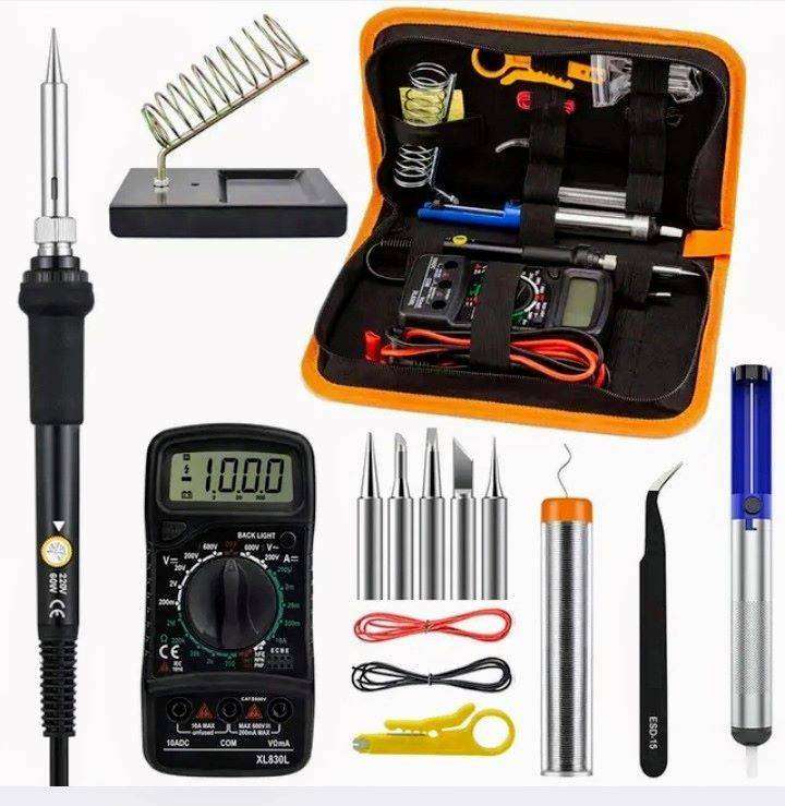 16 Piece Soldering kit and Stand with Multi Meter