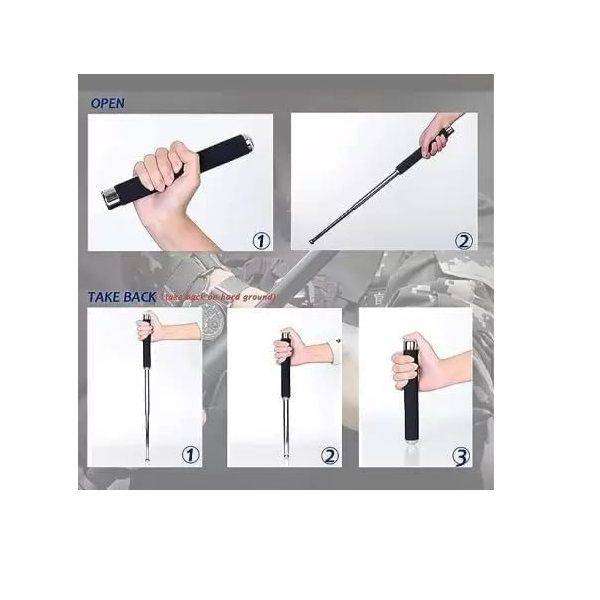 Steel Police Telescopic Self Defense Extendable Stick