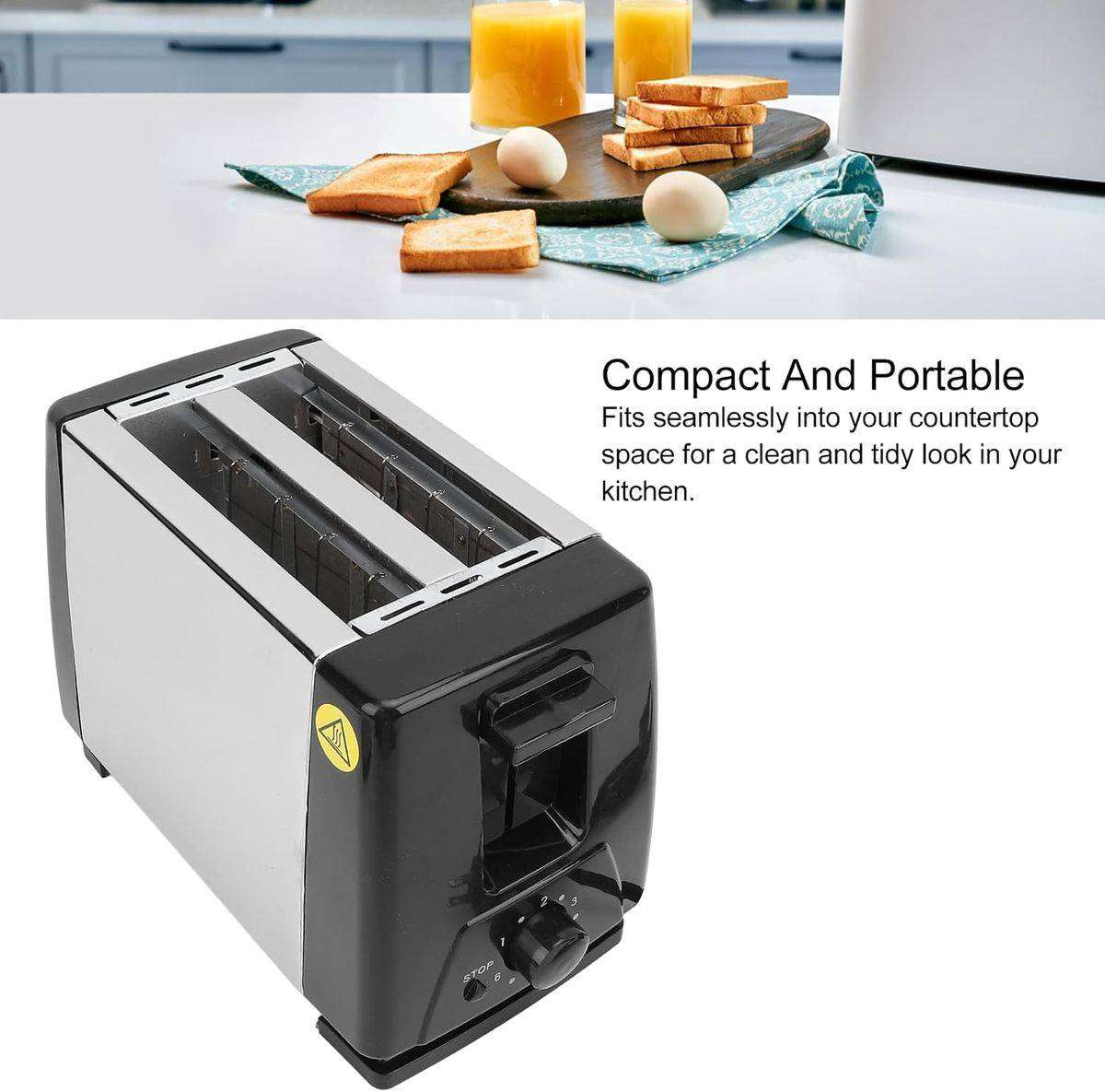 Adjustable Temperature 2 Slice Toaster