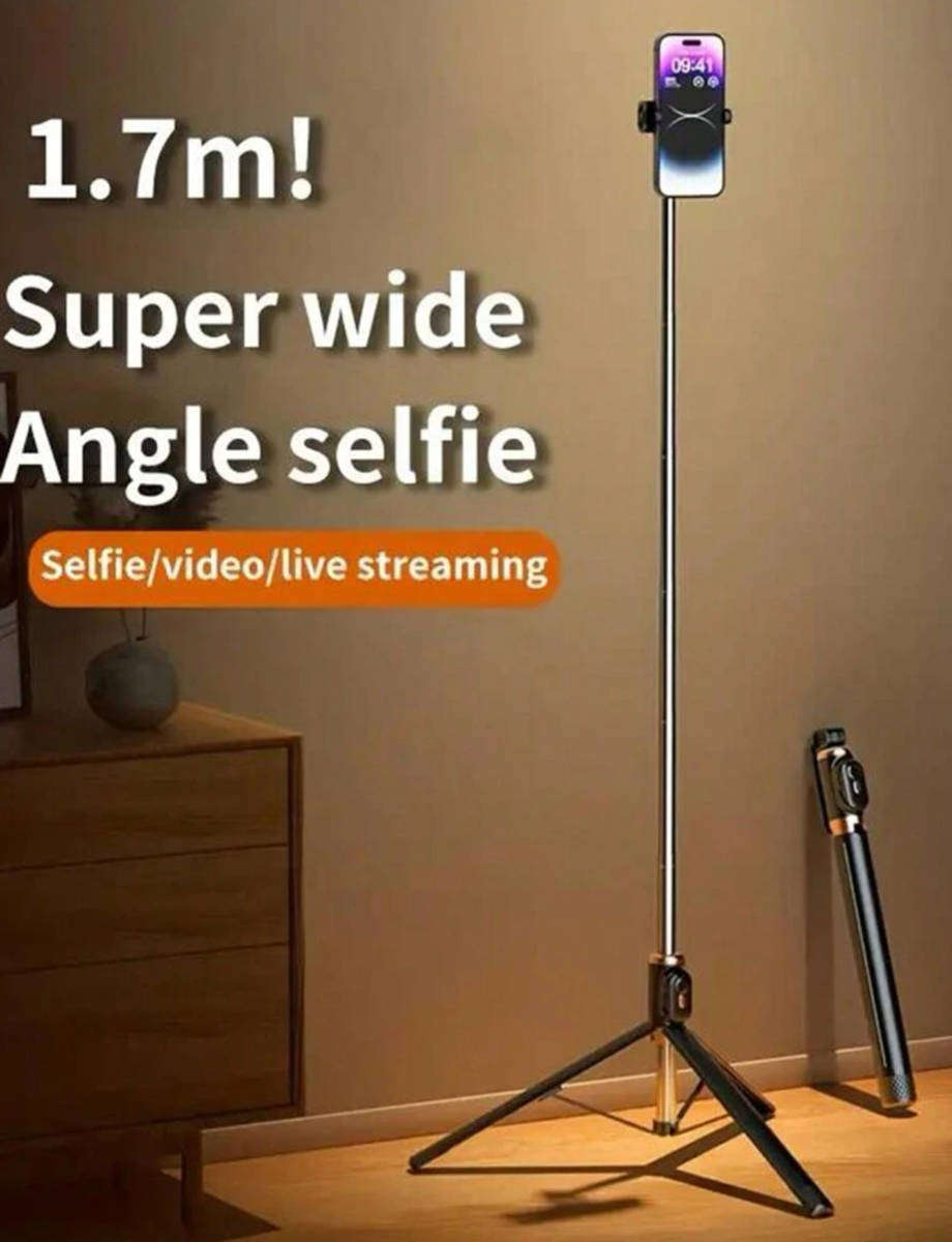 Extra Long Tripod Remote Control Selfie Stick 1,7 M