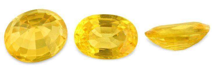 Sapphire - Bright Yellow Orange Oval Facet - 0,62cts