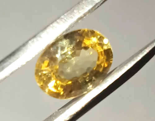 Sapphire - Golden Yellow Oval Facet - 0,68cts