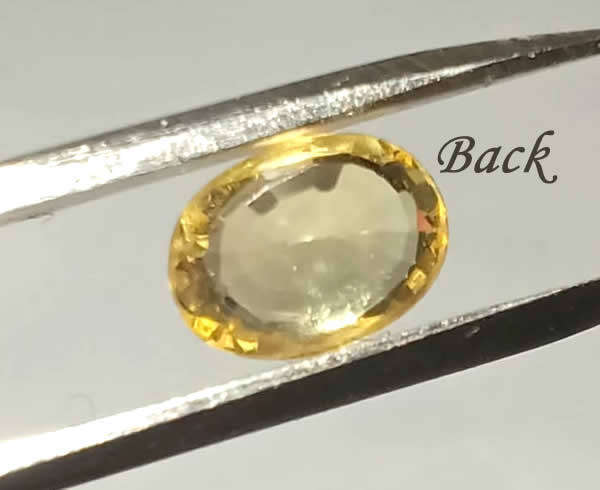 Sapphire - Golden Yellow Oval Facet - 0,68cts