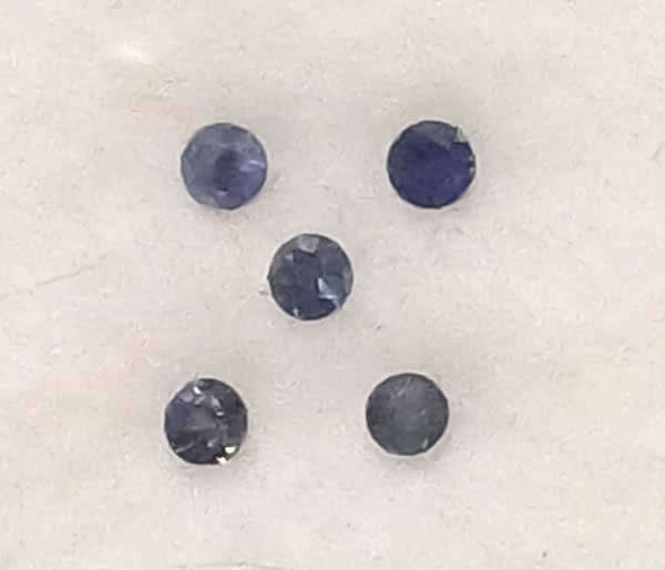 Sapphire Parcel of 5 - Blue Round Cut - 0,13cts