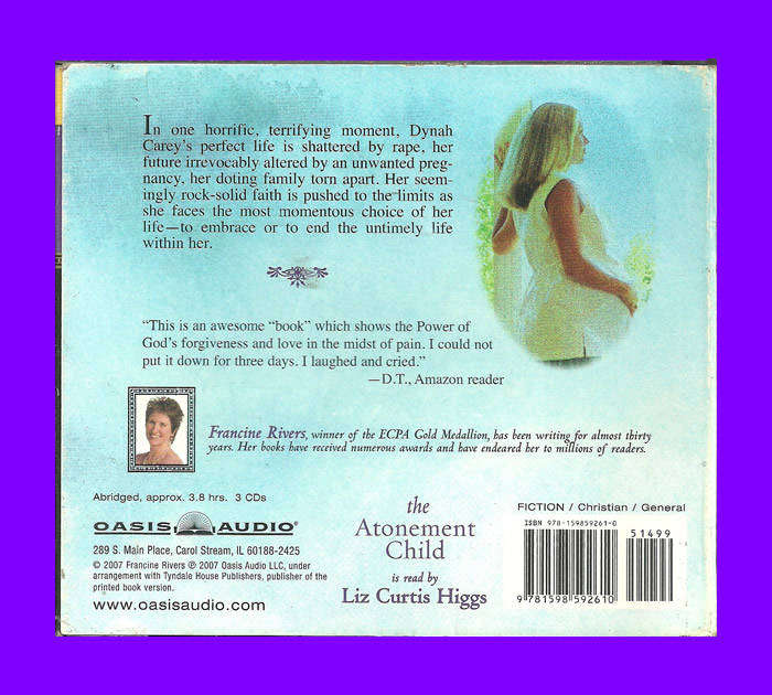 CD Audio Book - Francine Rivers - The Atonement Child (Like New)