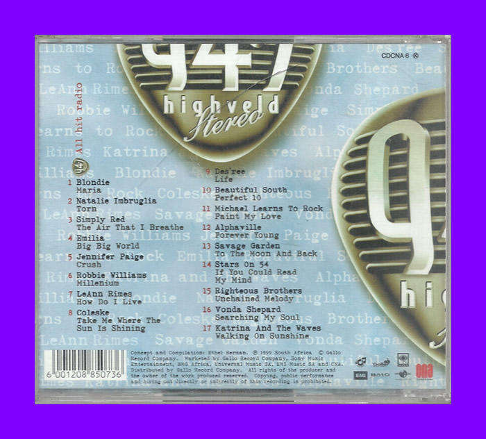 Music CD - 94.7 Playing All Your Favourite Songs