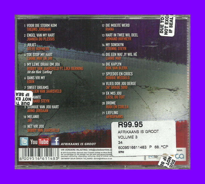 Music CD - Afrikaans Is Groot Vol. 3