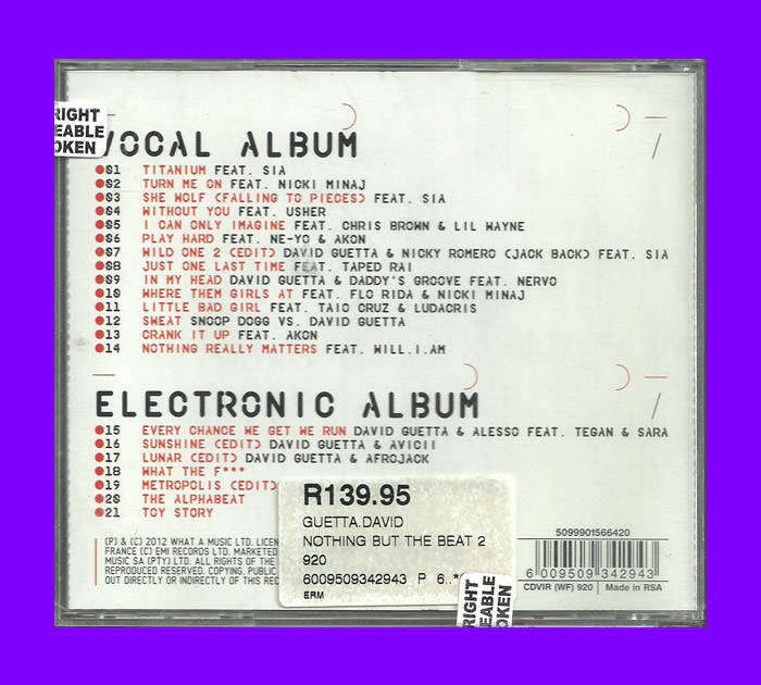 Music CD - David Guetta - Nothing But The Beat 2.0