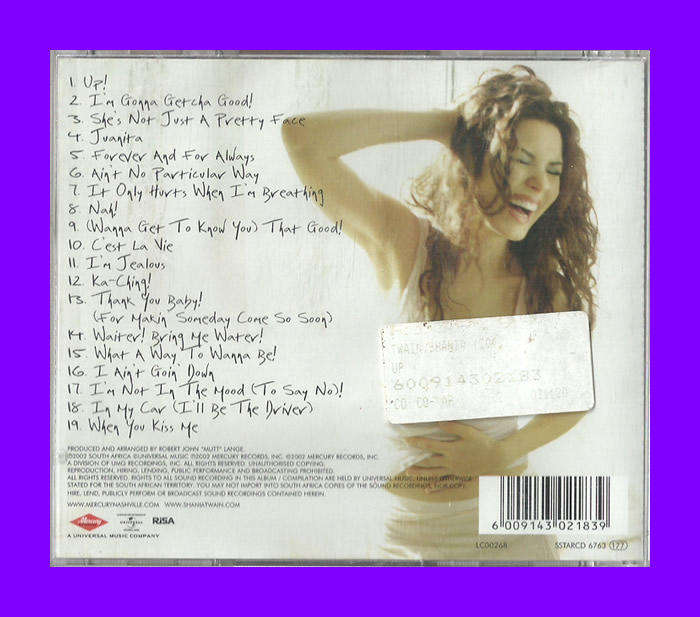 Music CD - Shania twain - UP!