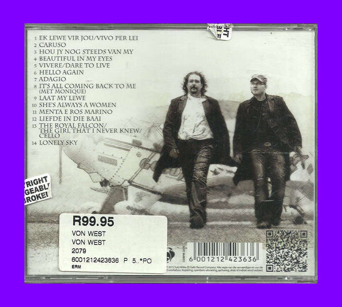 Rare Music CD - Von West - Laat My lewe