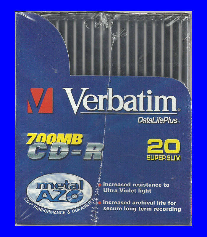 Verbatim CD-R 700mb Box of 20 Super Slim Discs