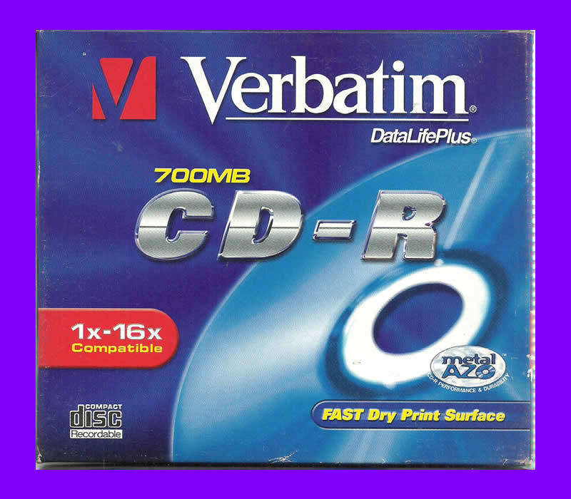 Verbatim CD-R  700mb Box of 10 (Individually Sealed in Plastic Casings)