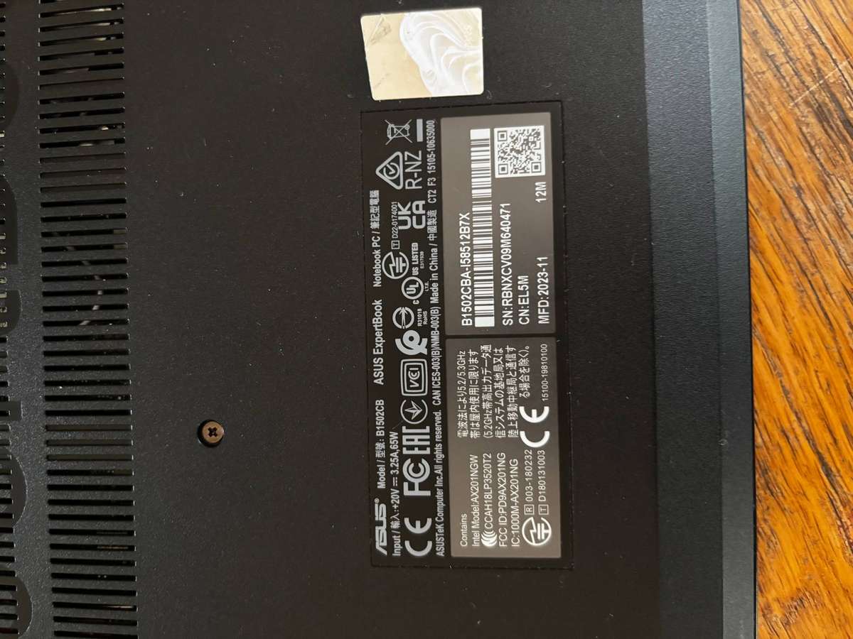 Asus Expertbook i5 12th gen under warranty