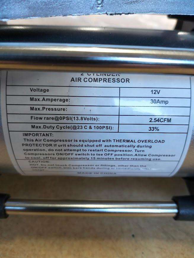 2 CILINDER AIR COMPRESSOR 628  4X4