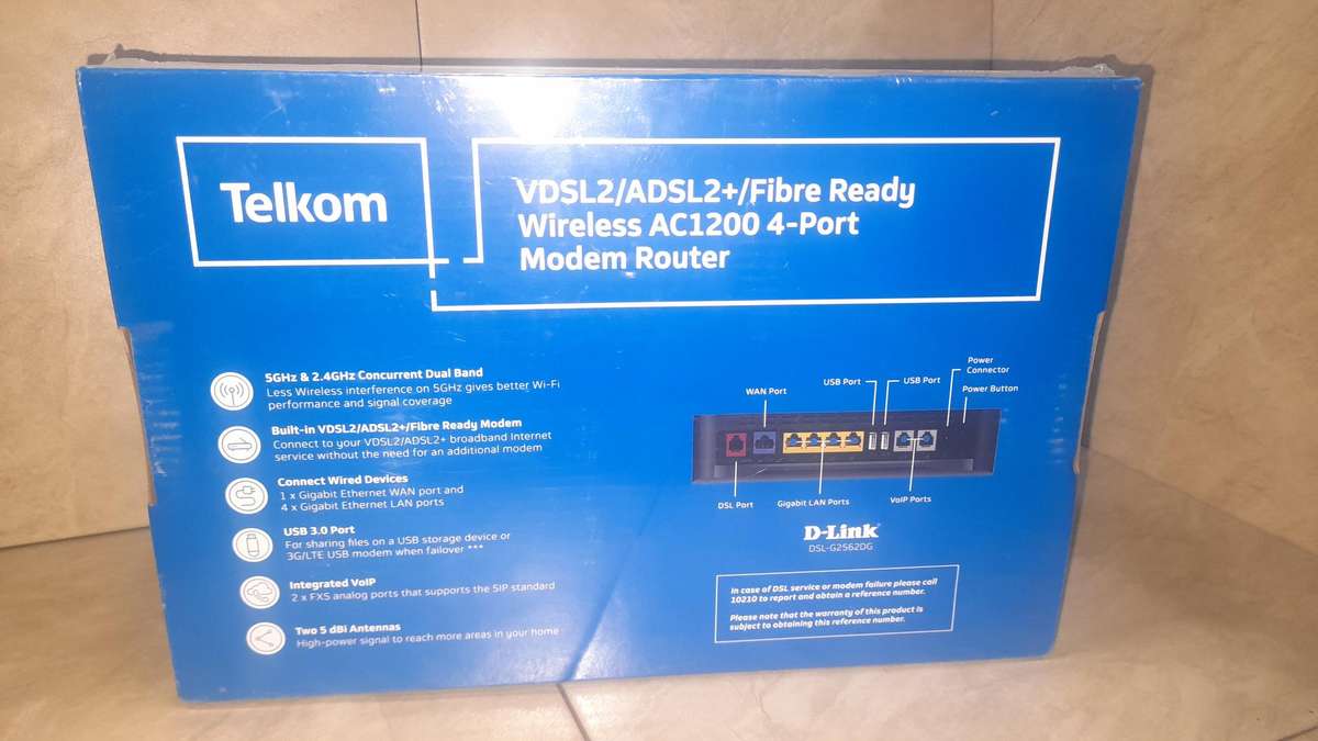 VDSL2/ADSL2+ Wireless AC1200 4-Port Gigabit Modem Router with VOIP