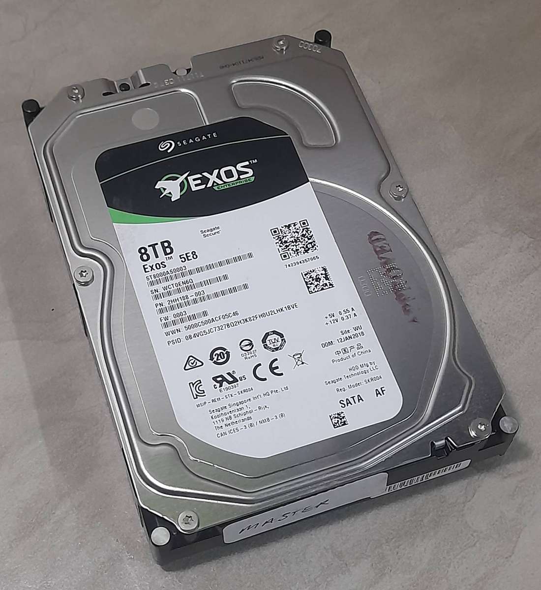 Seagate 8TB Exos 5E8 256MB Cache 5400RPM SATA 6Gb/s HDD