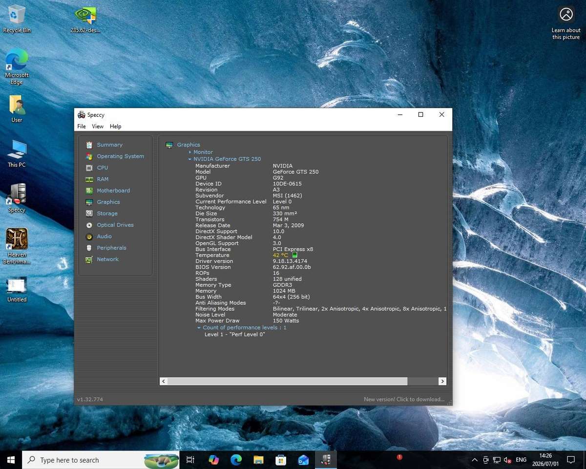 MSI NVIDIA GeForce GTS 250 Twin Frozr 1GB