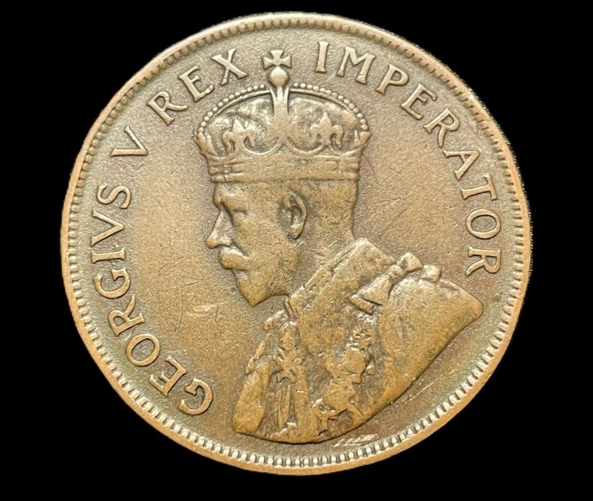 Scarce 1924 SA Union 1 penny coin - Nicer grade filler coin