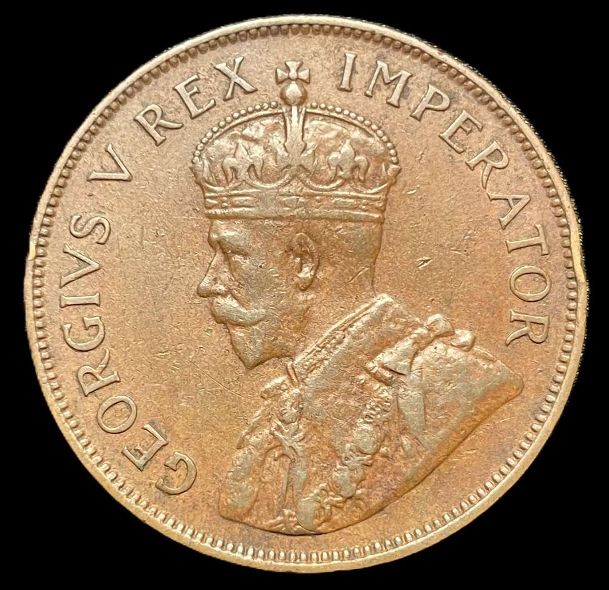 Scarce 1932 SA Union 1 penny coin