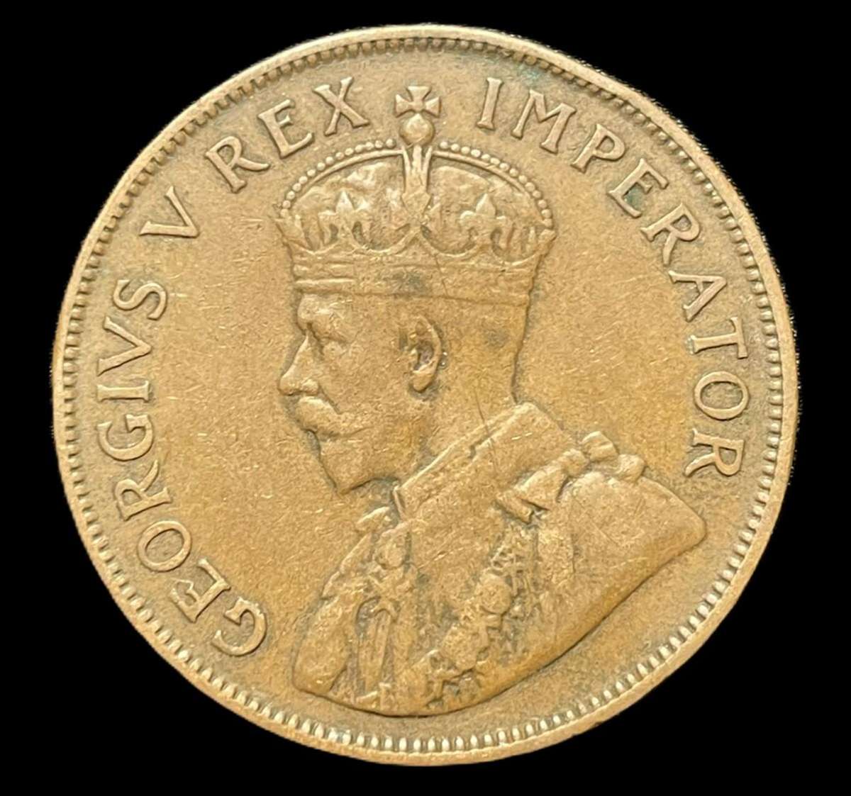 Scarcer 1934 SA Union 1 penny coin - Nicer filler coin