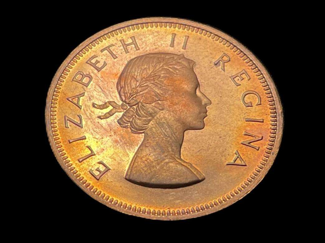 Beautiful proof 1952 SA Union 1 penny coin - Low proof mintage
