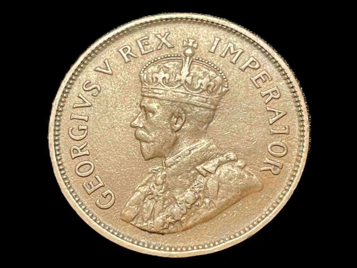 Rare error 1933 SA Union ½ penny coin with parts of the letters missing - Higher grade scarce date