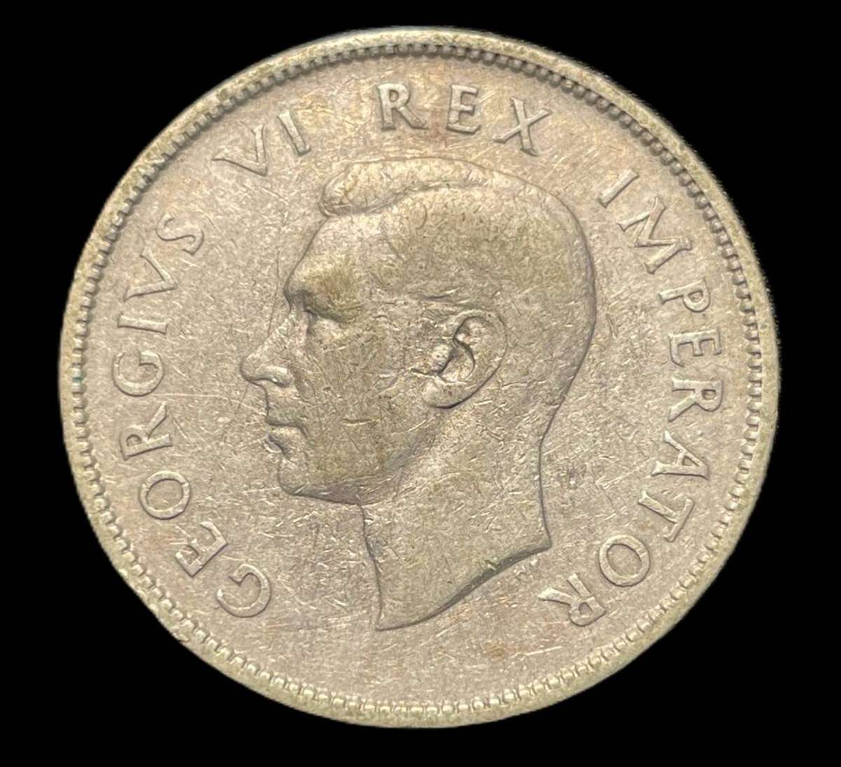 Scarce 1946 SA Union silver 2 shilling coin - Only 14,480 minted and hard to find