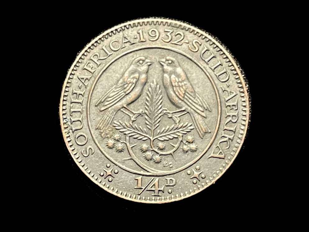 Scarce 1932 SA Union ¼ penny coin - Higher grade - Only 105,403 minted