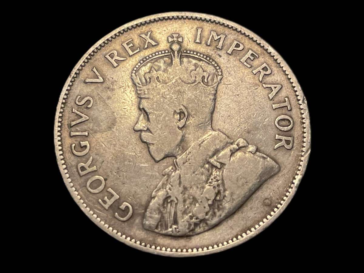 Scarce 1924 S.A. Union silver 2 ½ shillings coin