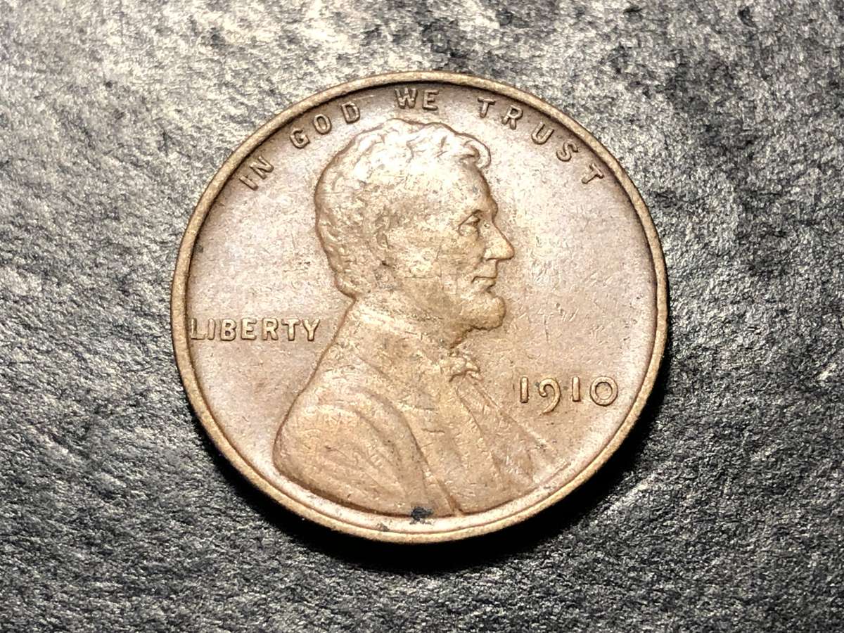 1910 American Wheat penny (1 cent) Bronze coin - No mintmark