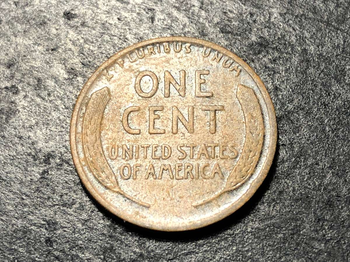 1914 American Wheat penny (1 cent) Bronze coin - No mintmark