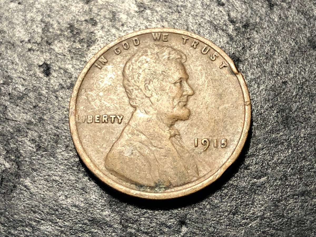 1915 American Wheat penny (1 cent) Bronze coin - No mintmark
