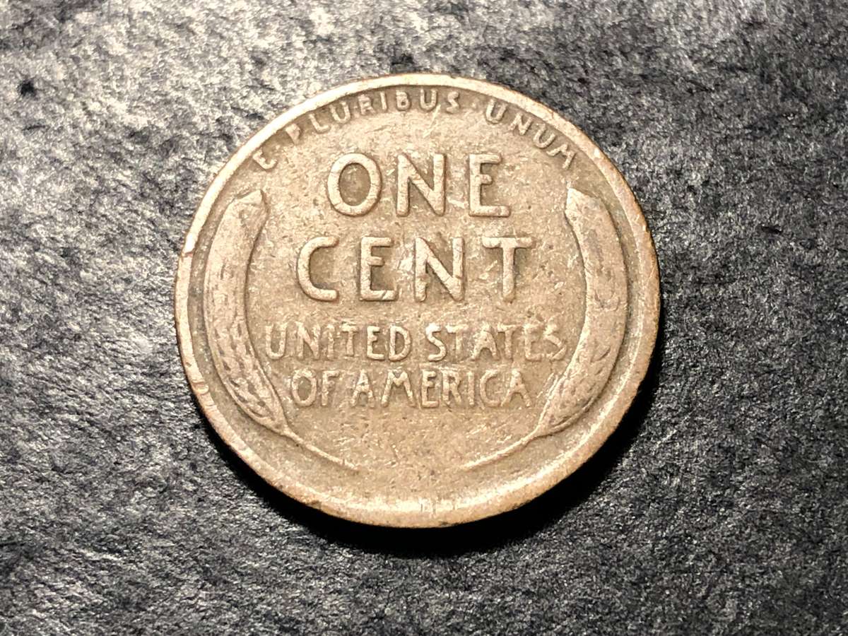 1917 American Wheat penny (1 cent) Bronze coin - No mintmark