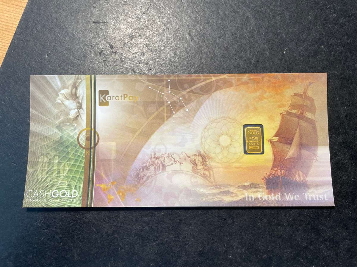 Karatbar 999.9 Pure GOLD bar - 0.1 grams each