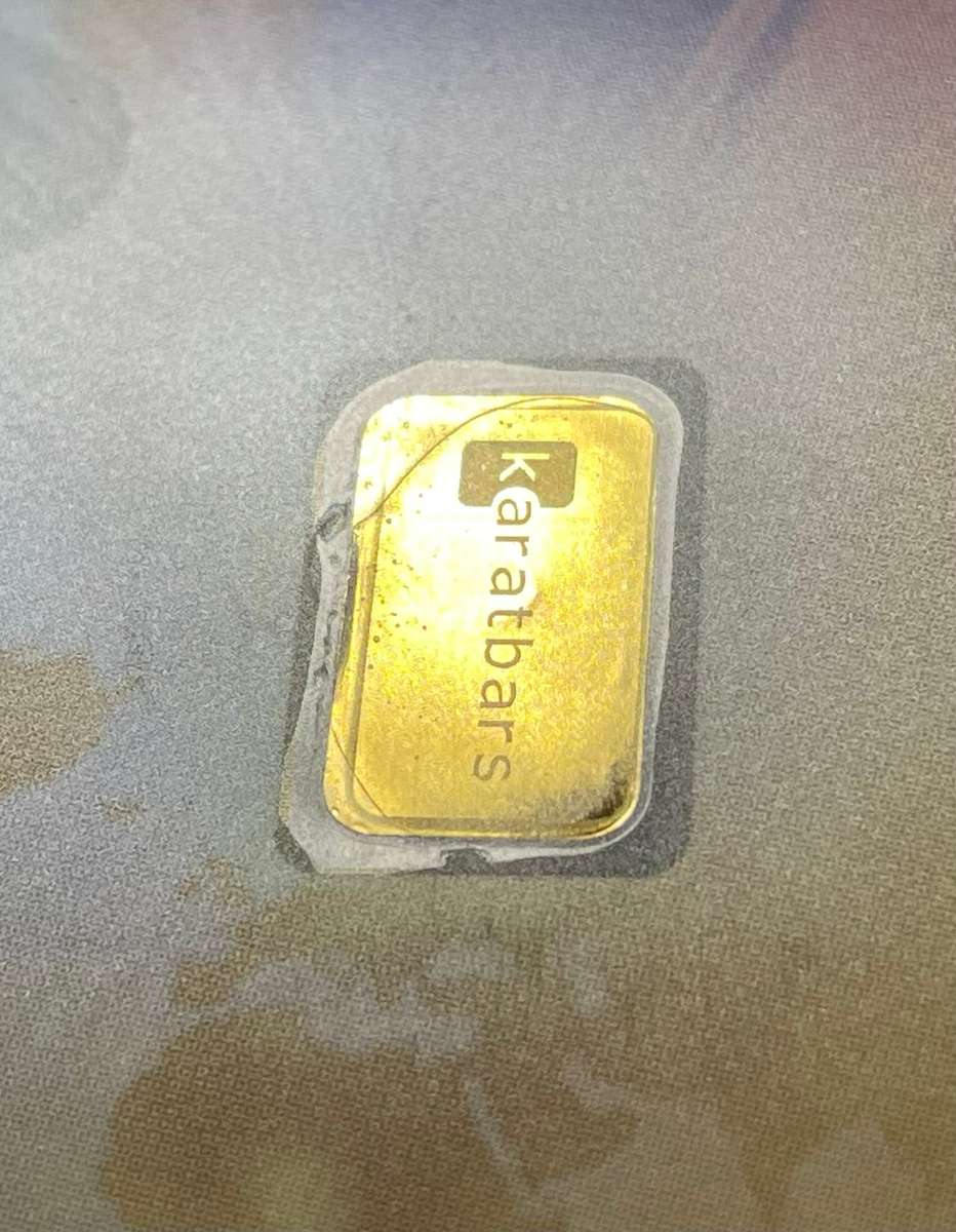 Karatbar 999.9 Pure GOLD bar - 0.1 grams each