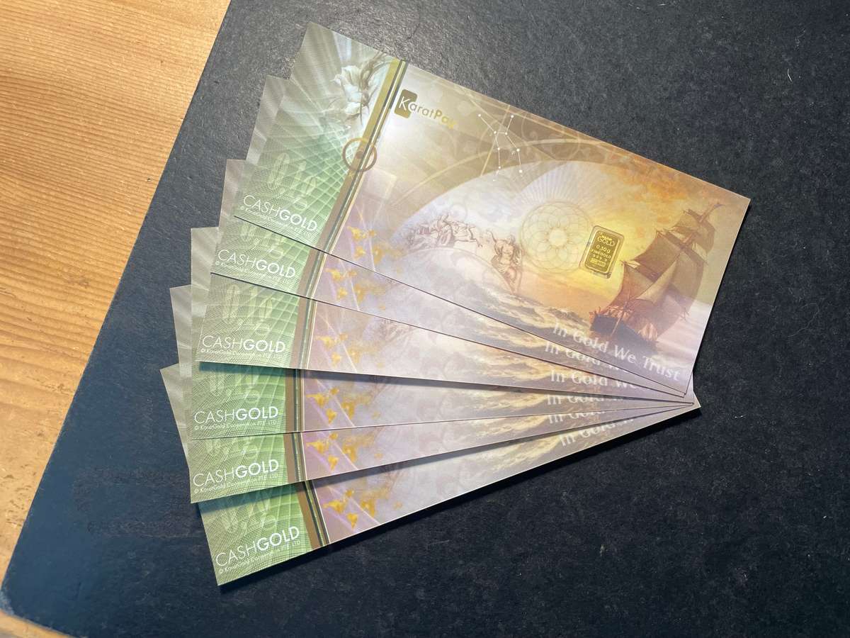 Karatbar 999.9 Pure GOLD bar - 0.1 grams each