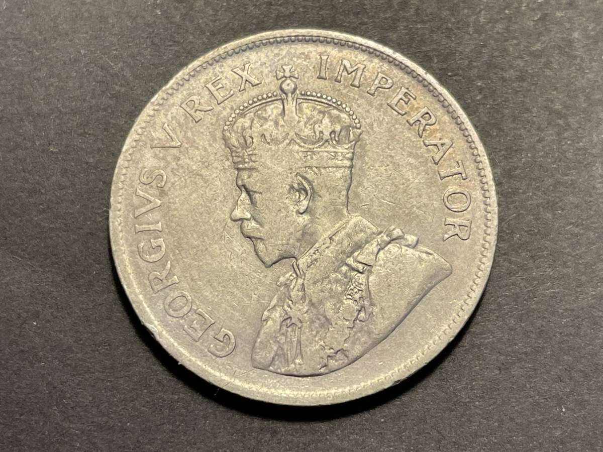 Scarce 1925 S.A. Union silver 2 ½ shillings coin