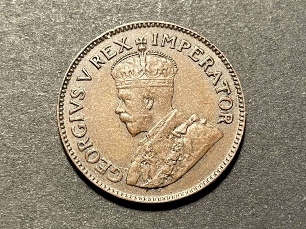 Rare 'Suid' variety 1931 SA Union 1/4 penny coin - Uncommon brown version