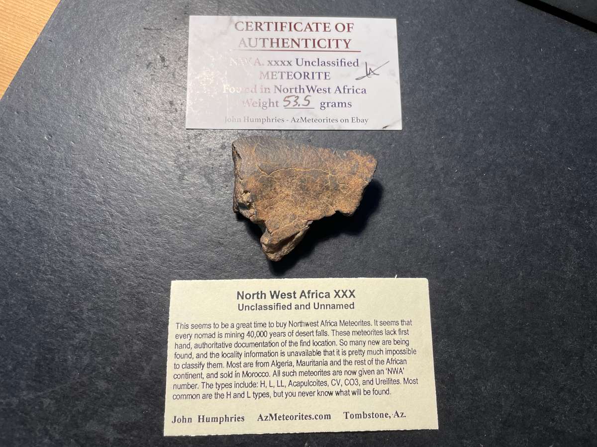 Lot of 2 meteorites with certificates of authenticity - For Bitter End only
