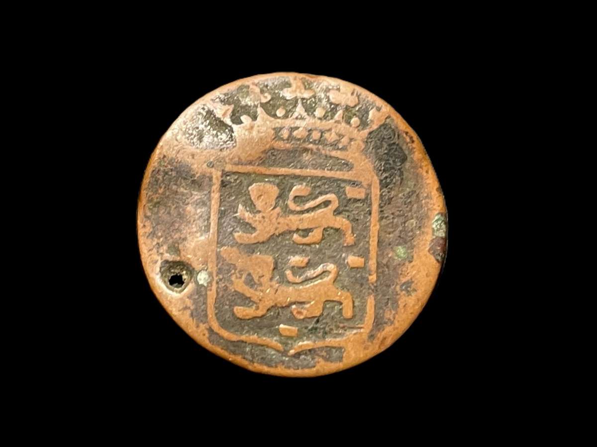 Nice old VOC copper 1 Duit from 1792 - Shipwrecked coin