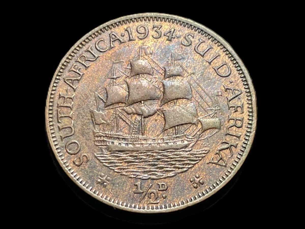 Scarce 1934 SA Union ½ penny coin - Nice coin