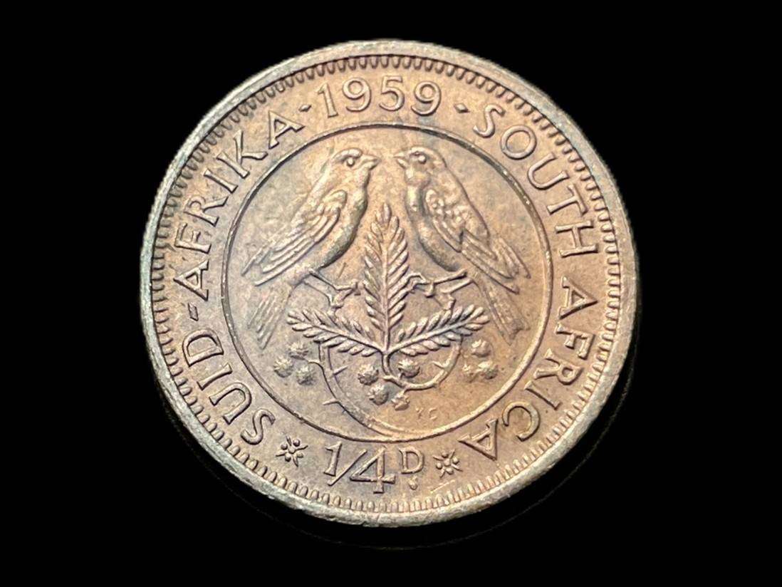 1959 SA Union ¼ penny coin