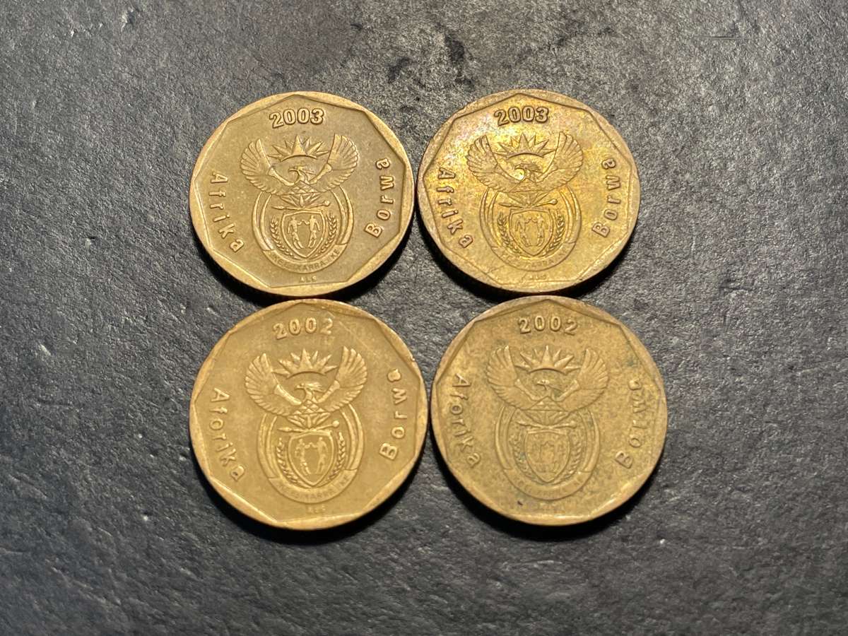 Lot of 4 commemorative 50 cents coins - 2002 and 2003