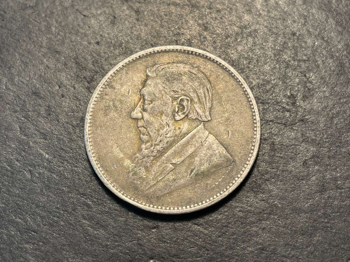 ZAR Silver 1896 Florin (2/-) coin - President Kruger issue - Only 353,480 minted