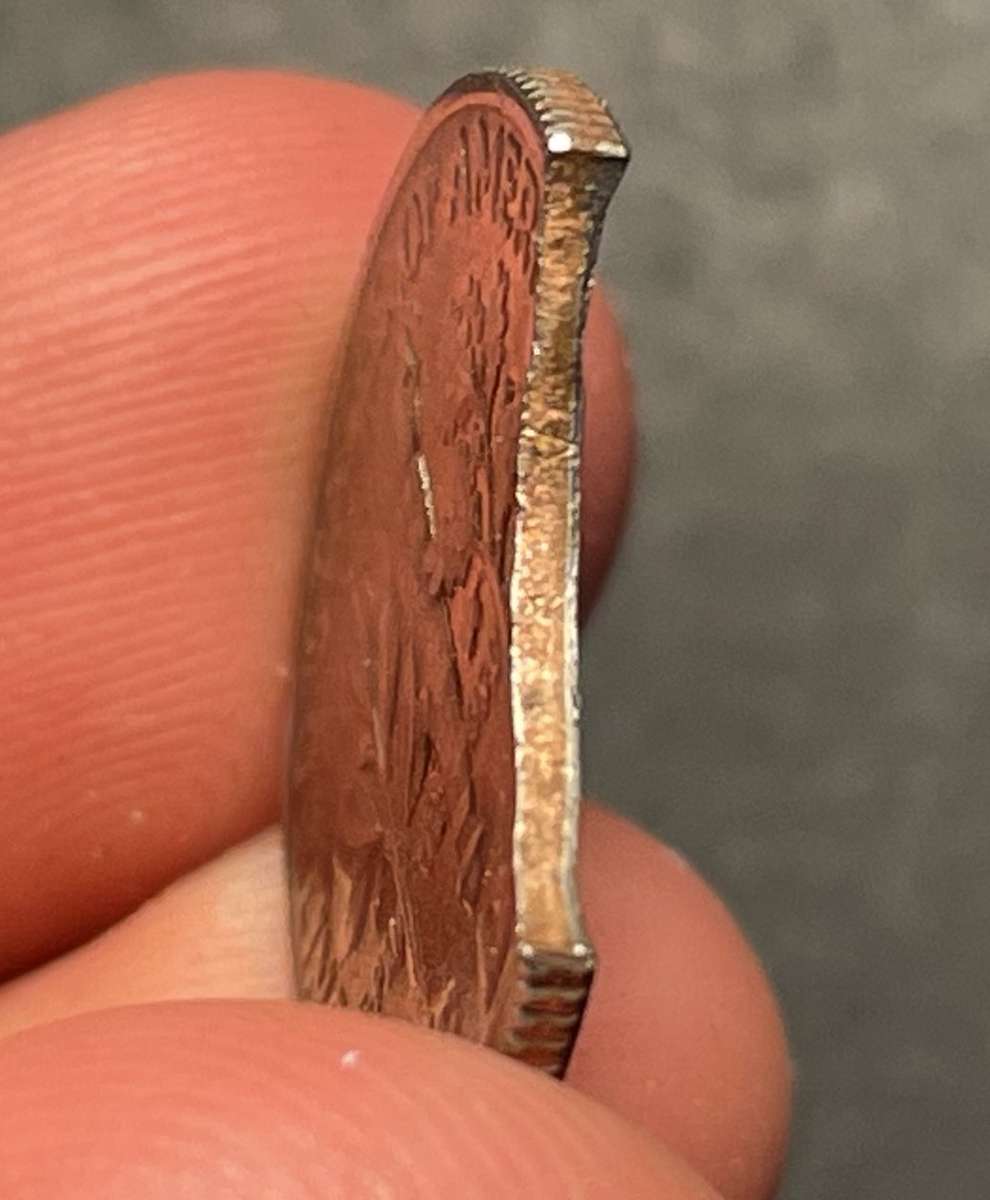 Nice Error 1989 P USA Dime coin in AU+/UNC - Large Clipped planchet error