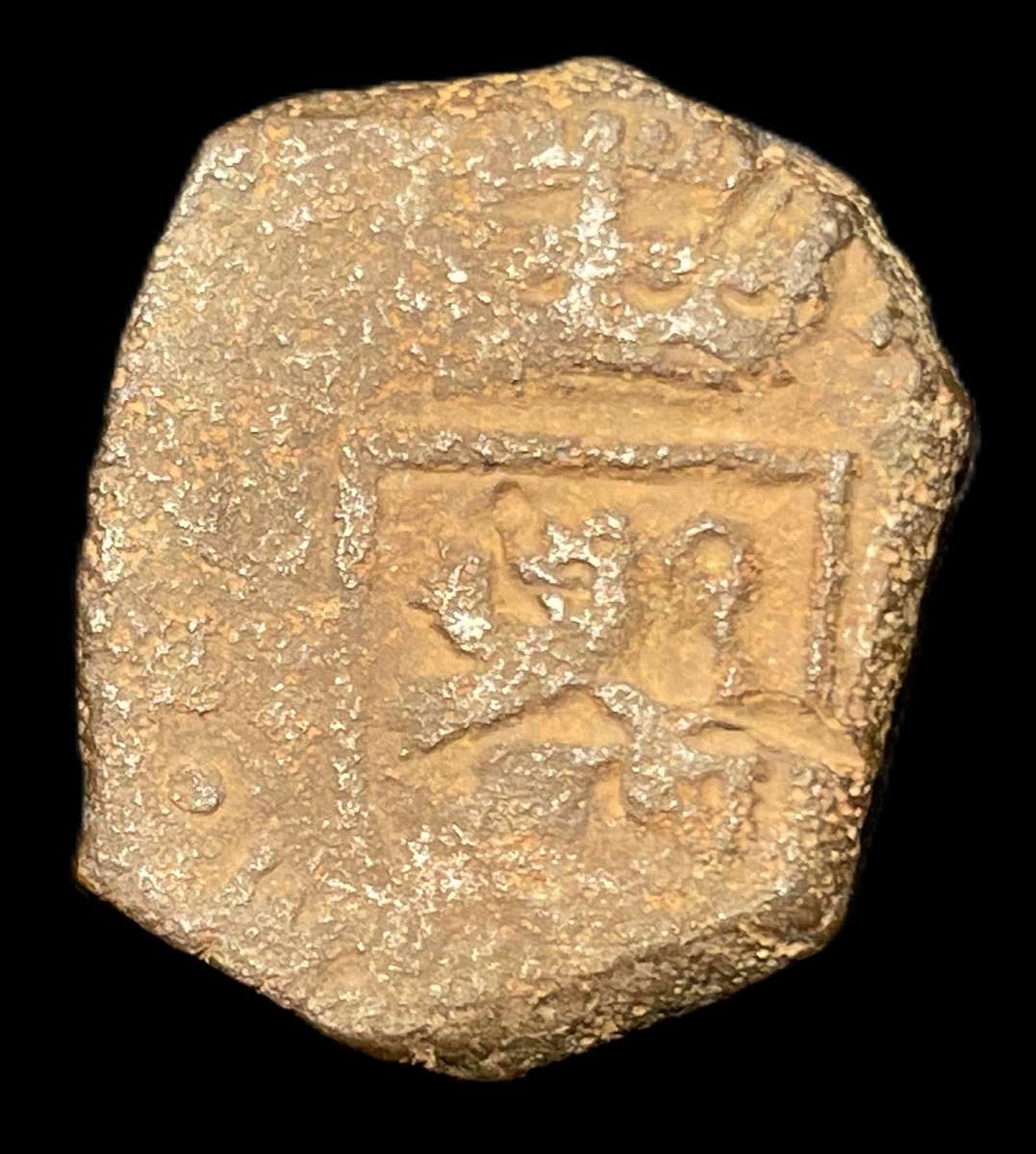 Old Copper Cob 1620s Spanish 8 Maravedis coin - King Philip IV - Scarce - Lot 1 of 2