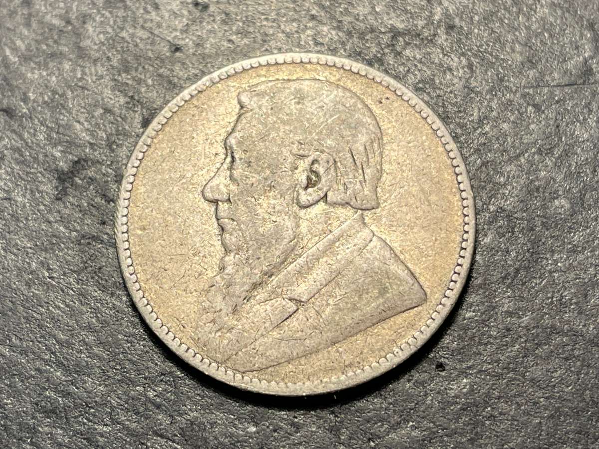 ZAR Silver 1897 One shilling (1/-) coin - President Kruger issue - Only 397,300 minted