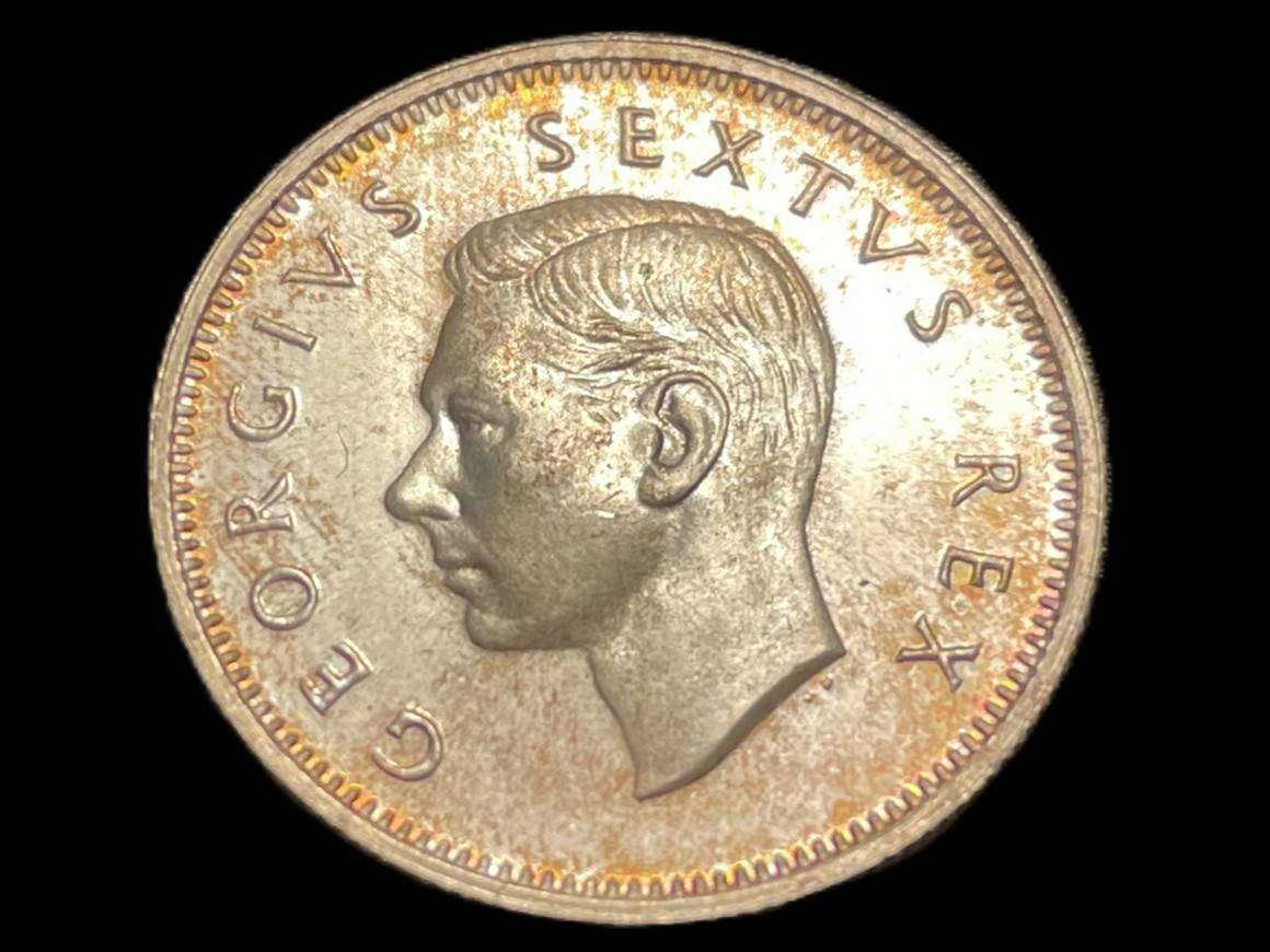 Beautiful Proof 1952 SA Union silver 1 shilling coin