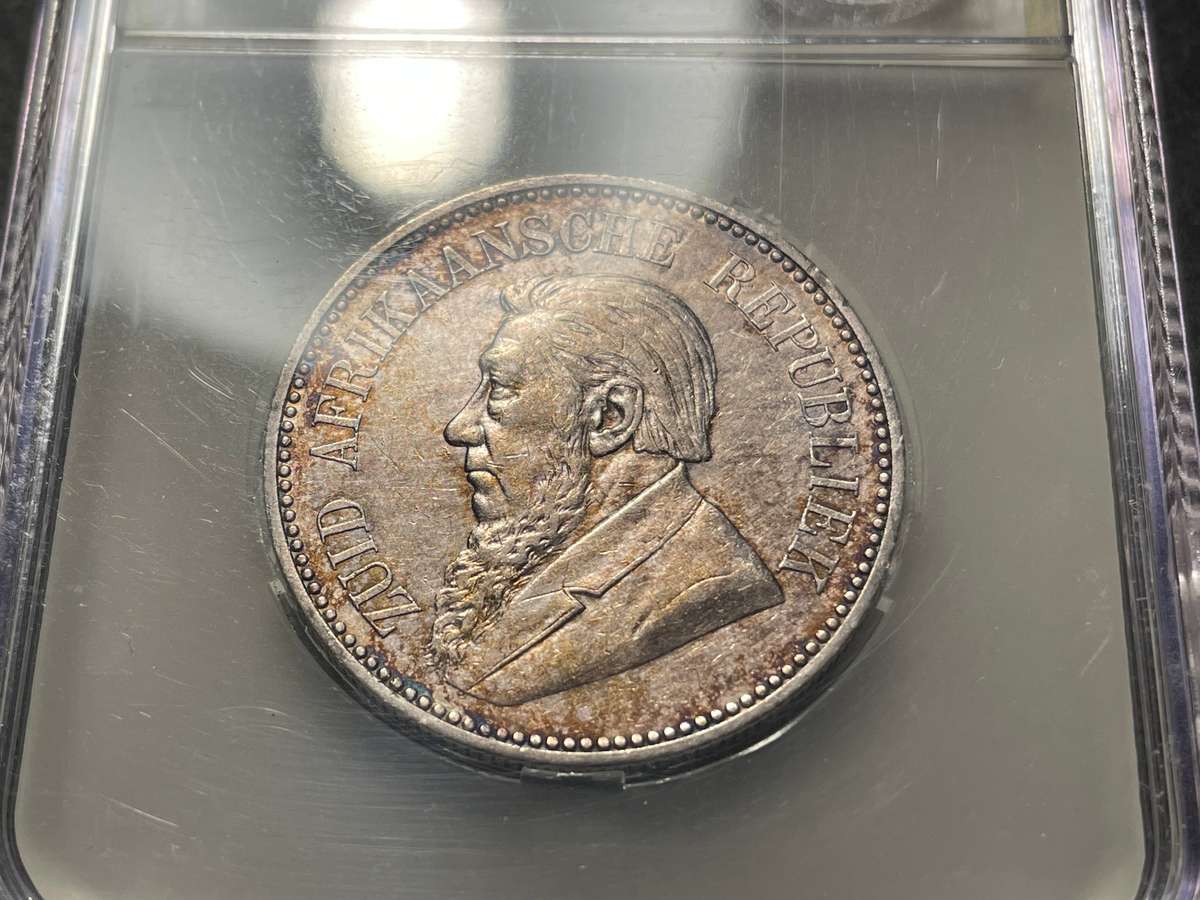 Catalogued at R40,000 in EF | Rarest ZAR halfcrown coin - 1893 2.5 shillings coin SANGS graded XF45