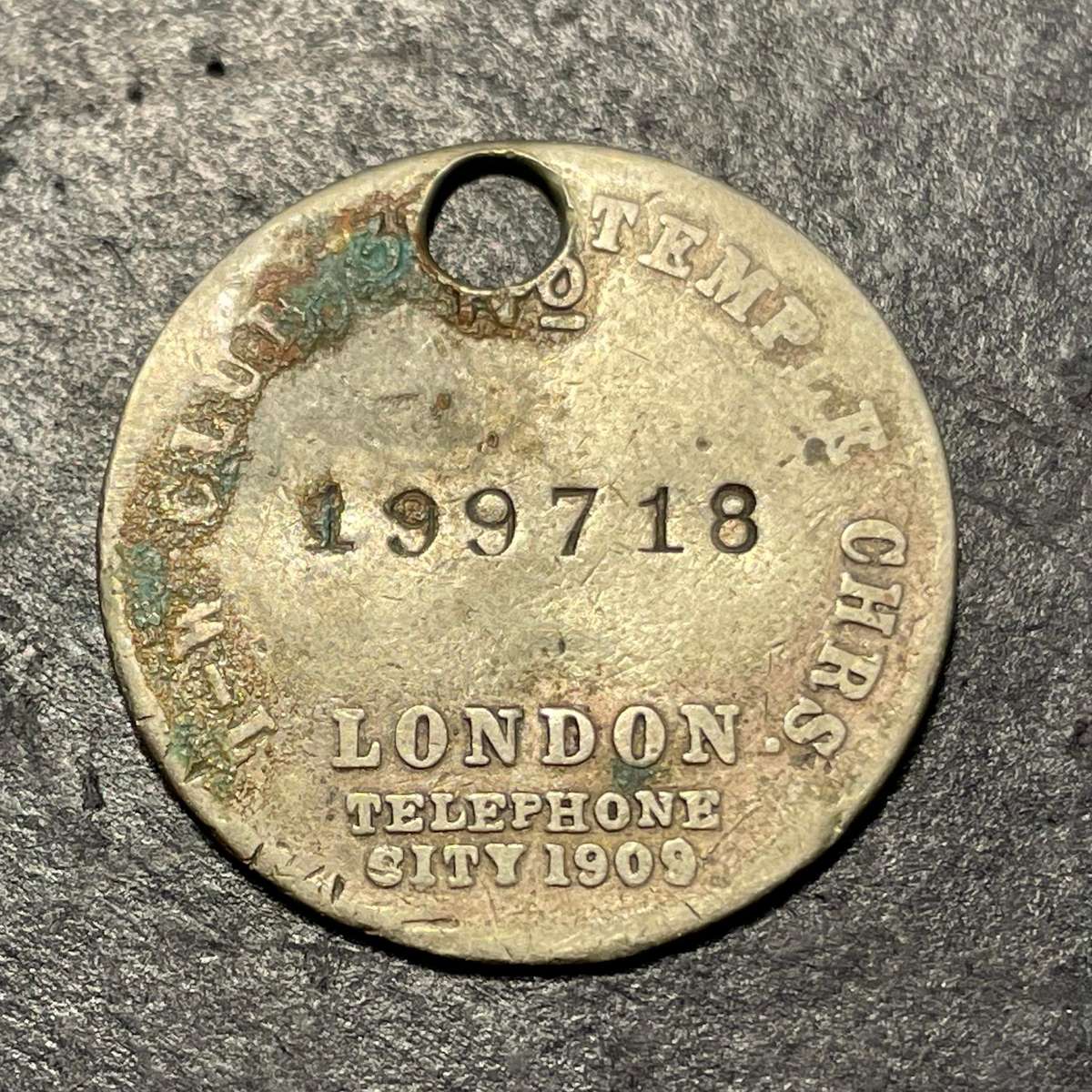 Interesting 1909 London dog tag - Tail wagers club